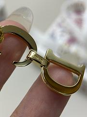 Dior Saddle Earrings Gold Finish Metal - 5