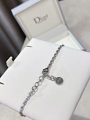 Dior Petit CD Lucky Charms Bracelet Silver Finish Metal with White Resin Pearl and Silver Tone Crystals - 5