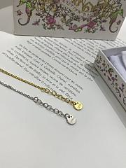 Dior Petit CD Bracelet Gold/ Silver Finish Metal and White Resin Pearl - 6