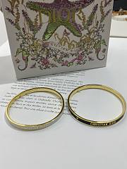 Dior Code Bangle Gold Finish Metal and Black/ White Lacquer - 6