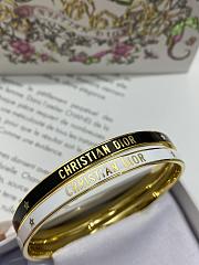 Dior Code Bangle Gold Finish Metal and Black/ White Lacquer - 4