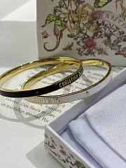 Dior Code Bangle Gold Finish Metal and Black/ White Lacquer - 3