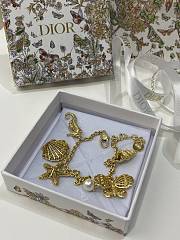 Dioriviera Dior Cabinet d'Été Bracelet Gold Finish Metal and White Resin Pearls - 6