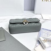 My Dior Talk Phone Pouch Gray Cannage Lambskin - 18.5x10x4cm - 4