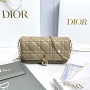 My Dior Talk Phone Pouch Powder Beige Cannage Lambskin - 18.5x10x4cm - 1