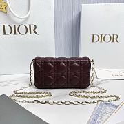 My Dior Talk Phone Pouch Burgundy Cannage Lambskin - 18.5x10x4cm - 5
