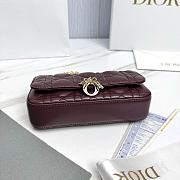 My Dior Talk Phone Pouch Burgundy Cannage Lambskin - 18.5x10x4cm - 4