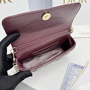 My Dior Talk Phone Pouch Burgundy Cannage Lambskin - 18.5x10x4cm - 2