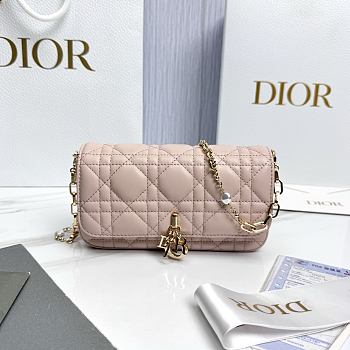 My Dior Talk Phone Pouch Light Pink Cannage Lambskin - 18.5x10x4cm