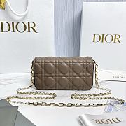 My Dior Talk Phone Pouch Taupe Cannage Lambskin - 18.5x10x4cm - 2