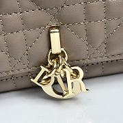 My Dior Talk Phone Pouch Taupe Cannage Lambskin - 18.5x10x4cm - 3