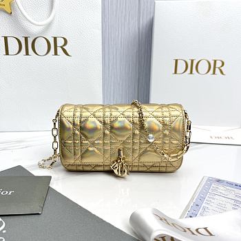 My Dior Talk Phone Pouch Gold Cannage Lambskin - 18.5x10x4cm