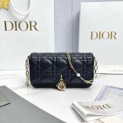 My Dior Talk Phone Pouch Navy Blue Cannage Lambskin - 18.5x10x4cm - 4