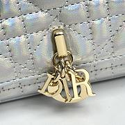 My Dior Talk Phone Pouch Silver Cannage Lambskin - 18.5x10x4cm - 3