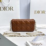 My Dior Talk Phone Pouch Brown Cannage Lambskin - 18.5x10x4cm - 3
