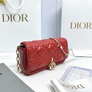 My Dior Talk Phone Pouch Red Cannage Lambskin - 18.5x10x4cm - 6