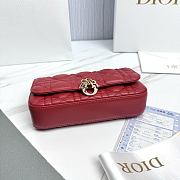 My Dior Talk Phone Pouch Red Cannage Lambskin - 18.5x10x4cm - 4