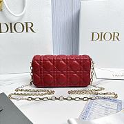 My Dior Talk Phone Pouch Red Cannage Lambskin - 18.5x10x4cm - 3