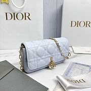 My Dior Talk Phone Pouch Light Blue Cannage Lambskin - 18.5x10x4cm - 6