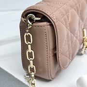 My Dior Talk Phone Pouch Nude Cannage Lambskin - 18.5x10x4cm - 3