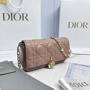 My Dior Talk Phone Pouch Nude Cannage Lambskin - 18.5x10x4cm - 4