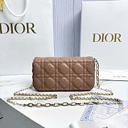 My Dior Talk Phone Pouch Nude Cannage Lambskin - 18.5x10x4cm - 2