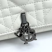 My Dior Talk Phone Pouch White Gunmetal Hardware Cannage Lambskin - 18.5x10x4cm - 3