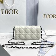 My Dior Talk Phone Pouch White Gunmetal Hardware Cannage Lambskin - 18.5x10x4cm - 2