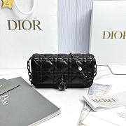 My Dior Talk Phone Pouch Black Gunmetal Hardware Cannage Lambskin - 18.5x10x4cm - 1