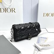 My Dior Talk Phone Pouch Black Gunmetal Hardware Cannage Lambskin - 18.5x10x4cm - 4
