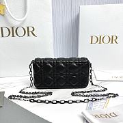 My Dior Talk Phone Pouch Black Gunmetal Hardware Cannage Lambskin - 18.5x10x4cm - 3