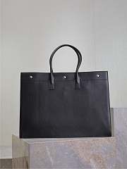 YSL Large Rive Gauche Tote Bag Black Leather - 48x36x16cm - 3