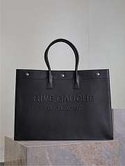 YSL Large Rive Gauche Tote Bag Black Leather - 48x36x16cm - 4