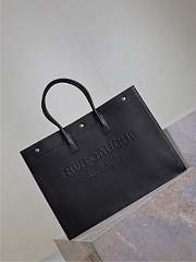 YSL Large Rive Gauche Tote Bag Black Leather - 48x36x16cm - 5