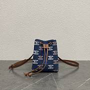 Celine Micro Sailor In Denim With Triomphe All Over Multicolor - 13x18x11cm - 4