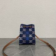 Celine Micro Sailor In Denim With Triomphe All Over Multicolor - 13x18x11cm - 2