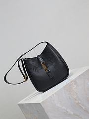 YSL Le 5 À 7 Supple Baby In Grained Leather Black - 15x16x7cm - 6