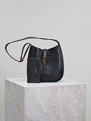 YSL Le 5 À 7 Supple Baby In Grained Leather Black - 15x16x7cm - 3
