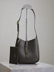 YSL Le 5 À 7 Supple Baby In Grained Leather Khaki - 15x16x7cm - 1