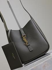 YSL Le 5 À 7 Supple Baby In Grained Leather Khaki - 15x16x7cm - 5