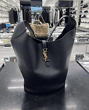YSL Le 5 À 7 Leather Bucket Bag In Black - 26x31.5x15cm - 2