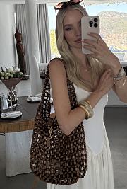 YSL Le 5 A 7 Large In Wood Beads Light Wood - 35x30x10cm - 1