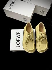 Loewe Faro Lace-up in Suede Calfskin Sahara - 4