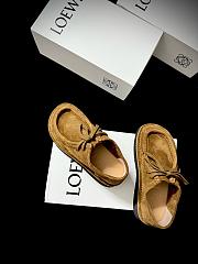 Loewe Faro Lace-up in Suede Calfskin Brown - 6