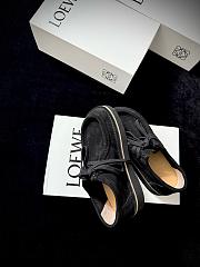 Loewe Faro Lace-up in Suede Calfskin Black - 3