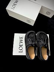 Loewe Faro Lace-up in Suede Calfskin Black - 5
