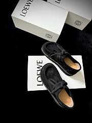 Loewe Faro Lace-up in Suede Calfskin Black - 6