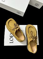 Loewe Faro Lace-up in Suede Calfskin Sahara Yellow - 1