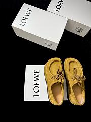 Loewe Faro Lace-up in Suede Calfskin Sahara Yellow - 3