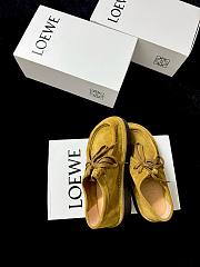 Loewe Faro Lace-up in Suede Calfskin Sahara Yellow - 5